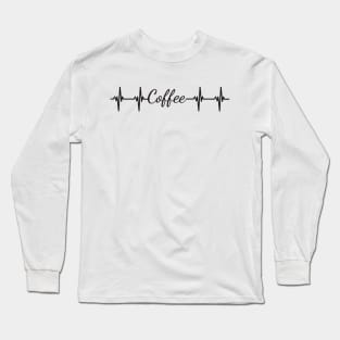 Heartbeat of Coffee, version 2 Long Sleeve T-Shirt